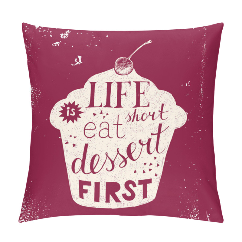 Personality  Hand Drawn Retro Poster With Lettering Pillow Covers