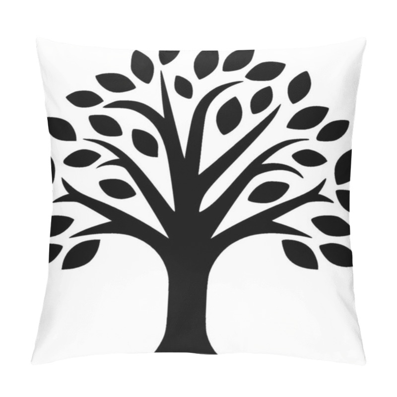 Personality  Tree - Minimalist And Flat Logo - Vector Illustration Pillow Covers