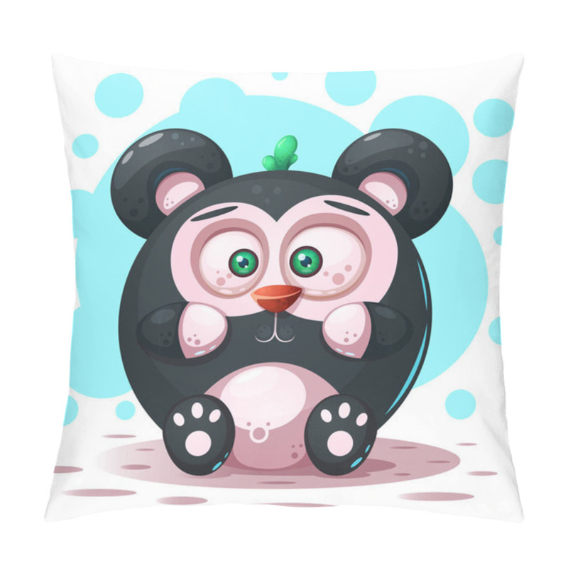 Personality  Cute, Funny - Cartoon Panda Character. Pillow Covers