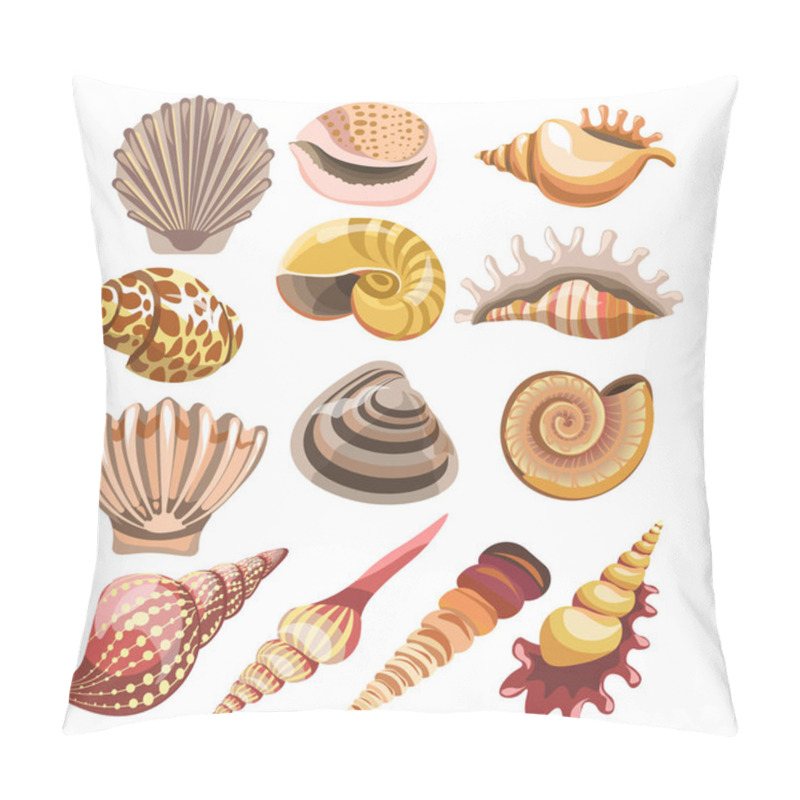 Personality  Seashells Icons Set Pillow Covers