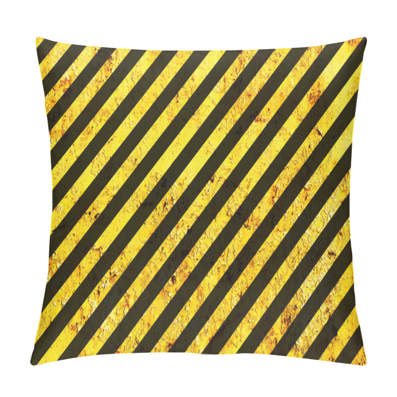 Personality  Grunge Warning Black And Orange Pattern Pillow Covers