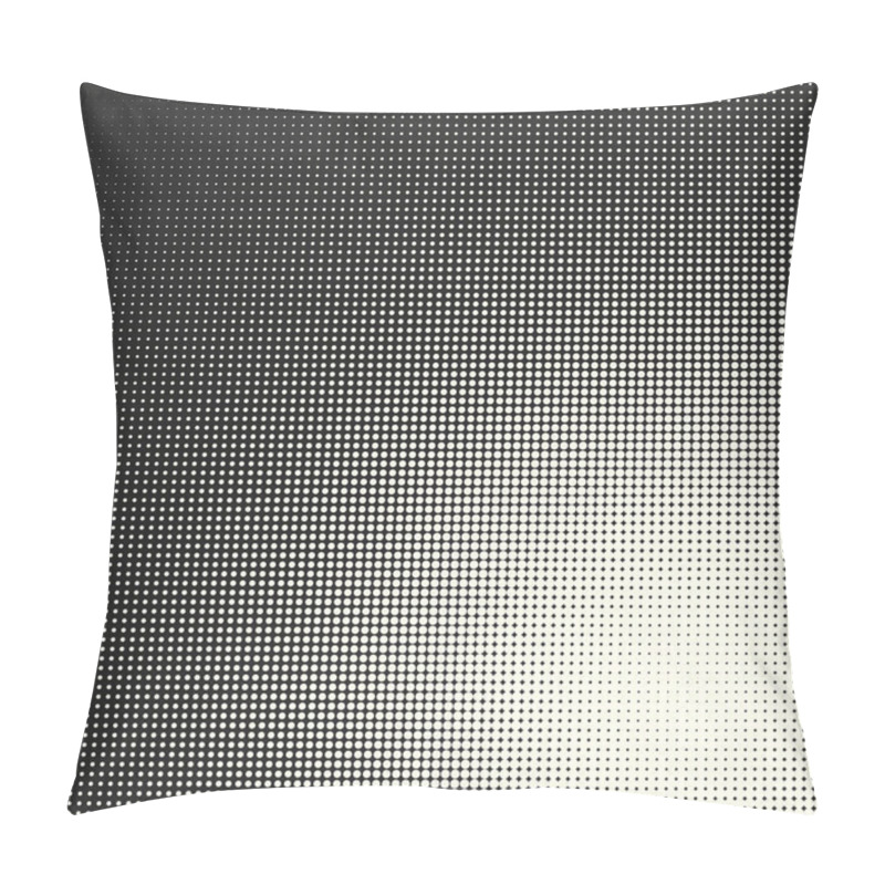 Personality  Vector Monochrome Circles Halftone Background.  Pillow Covers