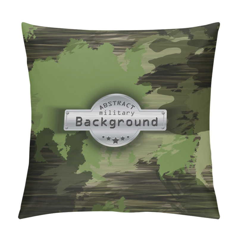 Personality  Camouflage Military Pattern Background. Vector Illustration, EPS10 Pillow Covers