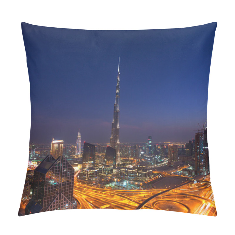 Personality  A Skyline View Of Downtown Dubai Pillow Covers