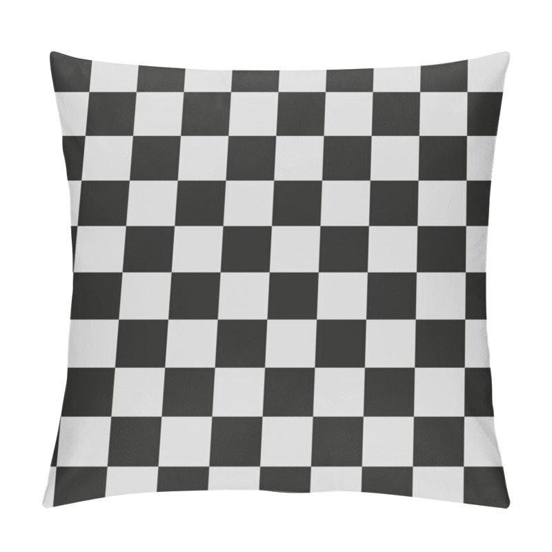 Personality  Checkerboard Pattern. Black And White Grid. Classic Chessboard Vector. Repetitive Square Texture. EPS 10. Pillow Covers