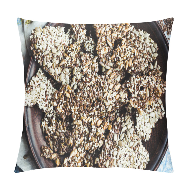 Personality  Handmade Crackers From Flax Seed, Sesame, Sunflower And Spices O Pillow Covers