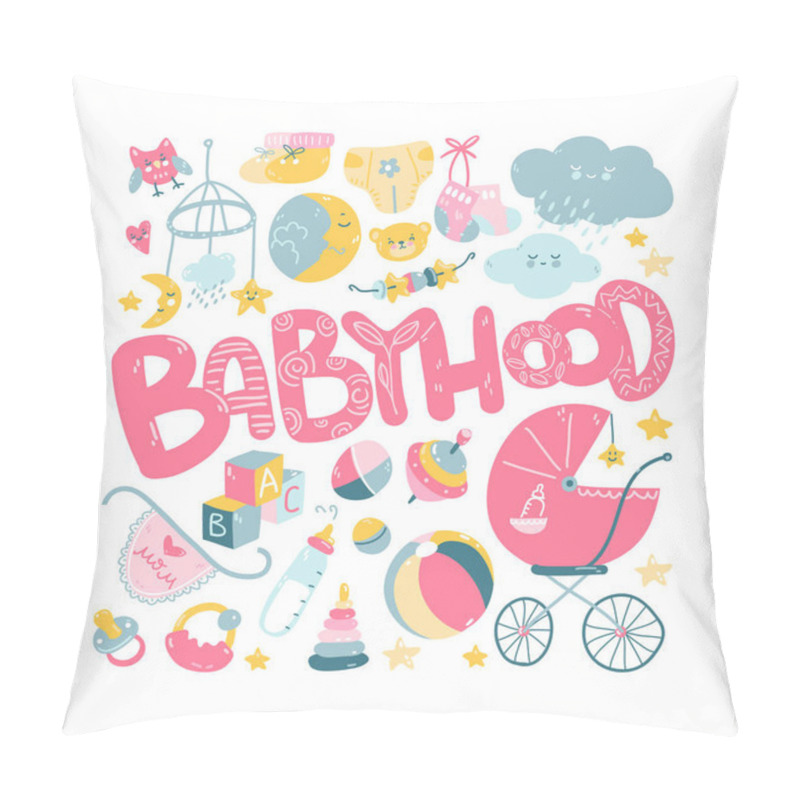 Personality  Newborn Infant Themed Cute Doodle Set. Baby Care, Feeding, Clothing, Toys, Health Care Stuff, Safety, Accessories. Pillow Covers