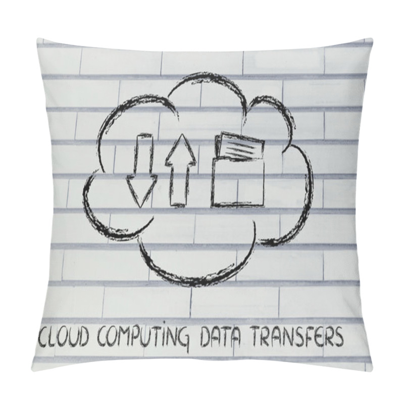 Personality  Cloud Computing Data Transfers Pillow Covers