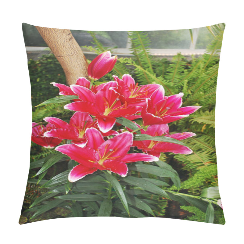 Personality  Pink Lily Flowers Pillow Covers