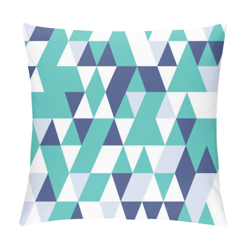 Personality  Green And Blue Geometric Pattern Pillow Covers