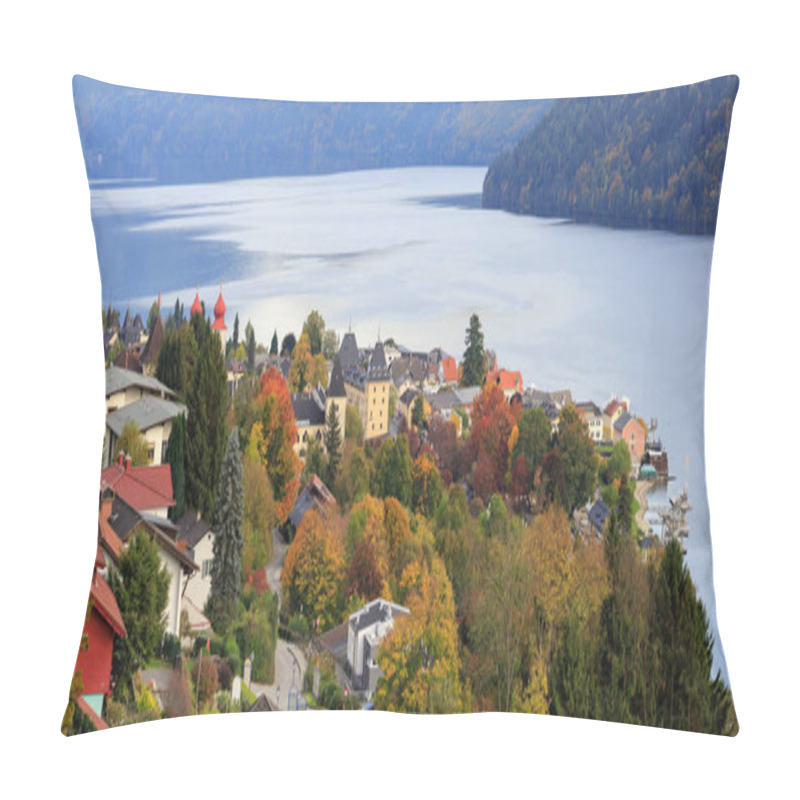 Personality  Autumn In The Alpine Town Of Millstatt Am See, Situated On The Shore Of The Millstatt Lake. Austria Pillow Covers