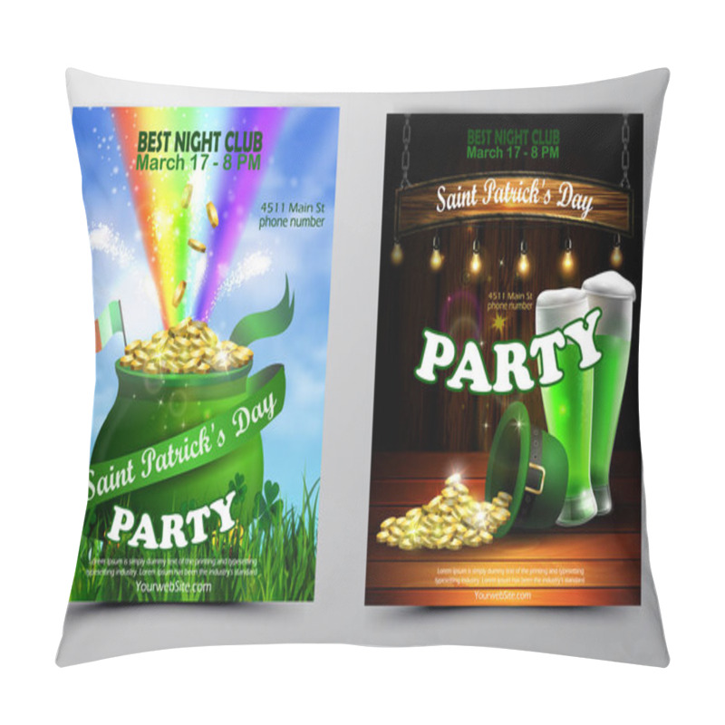 Personality  Vector St. Patrick S Day Poster Design Template Pillow Covers