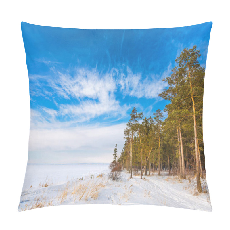 Personality  Winter Landscape. Siberia, The Coast Of The Ob River Pillow Covers