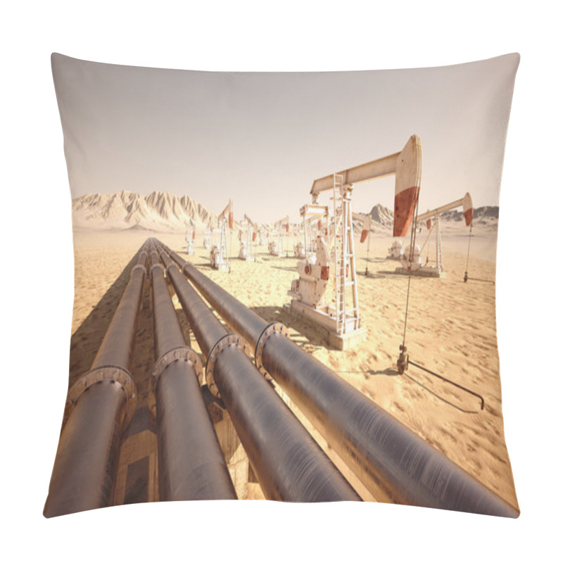 Personality  Oil Pump Jack. Pillow Covers