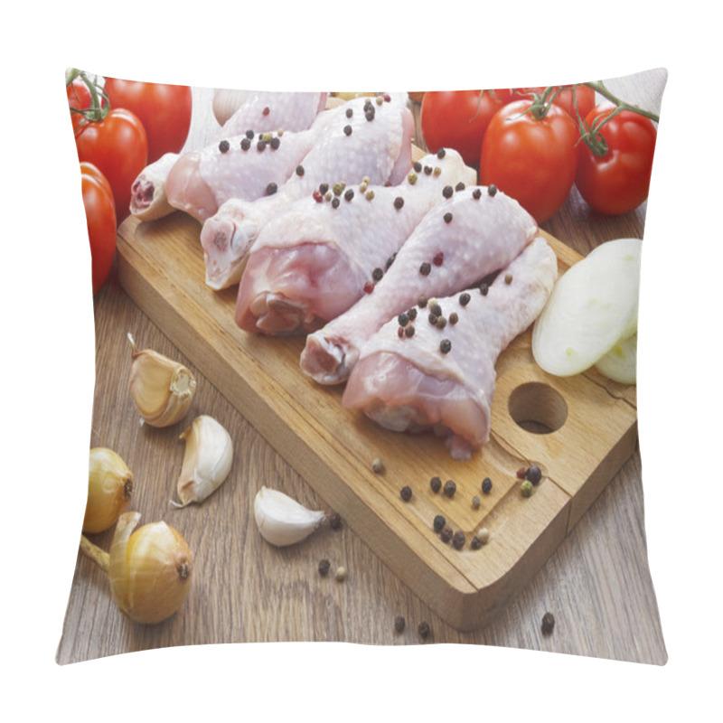 Personality  Chicken Drumstick With Vegetables Pillow Covers