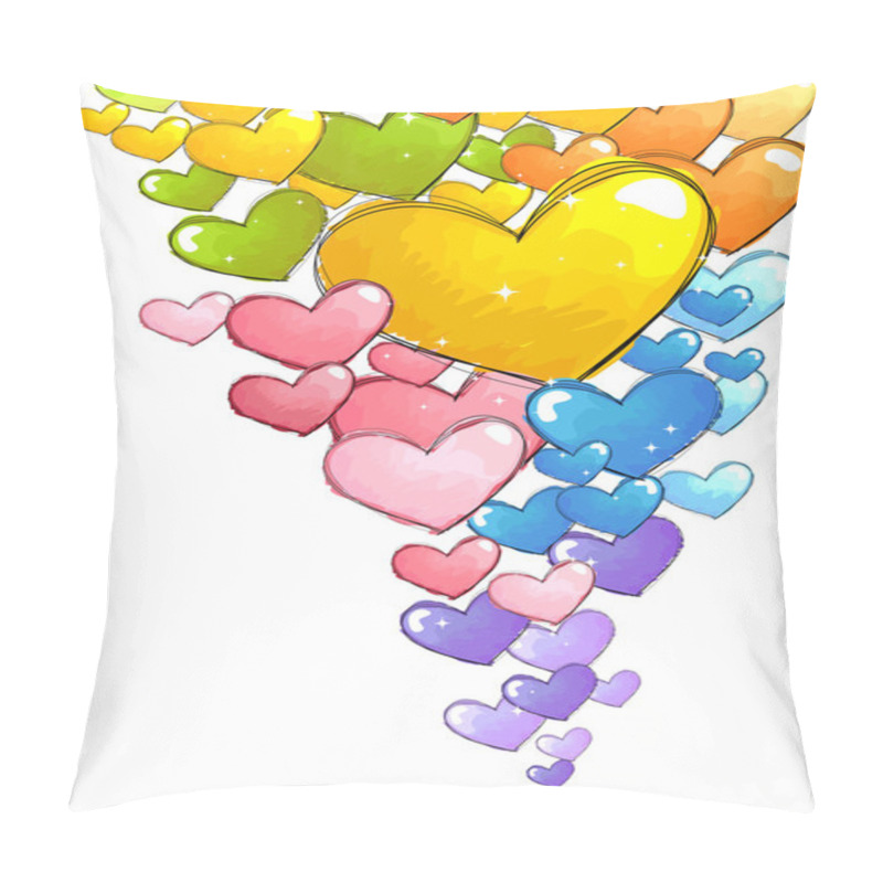 Personality  Floating Hearts Pillow Covers