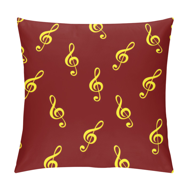 Personality  Abstract Music Seamless Pattern Background Vector Illustration F Pillow Covers