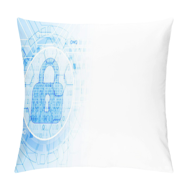 Personality  Protection Concept. Protect Mechanism, System Privacy. Vector Illustration Pillow Covers