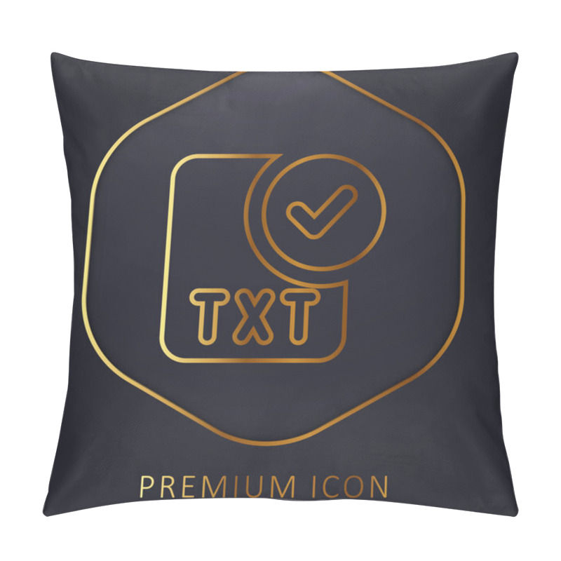 Personality  Approve Golden Line Premium Logo Or Icon Pillow Covers