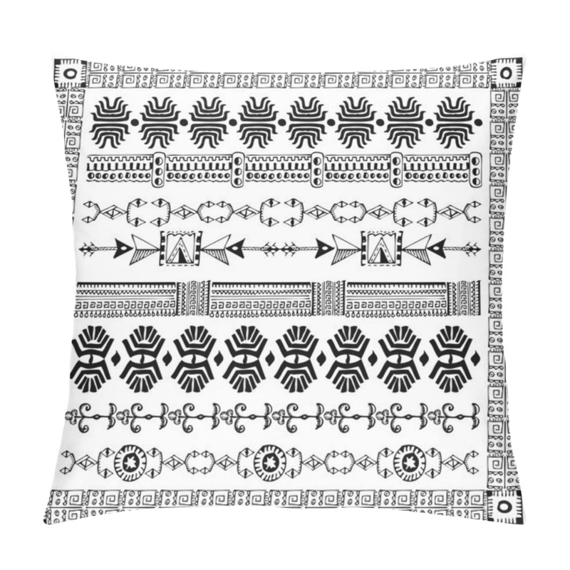 Personality  Set Of Ancient American Indian Borders Pillow Covers