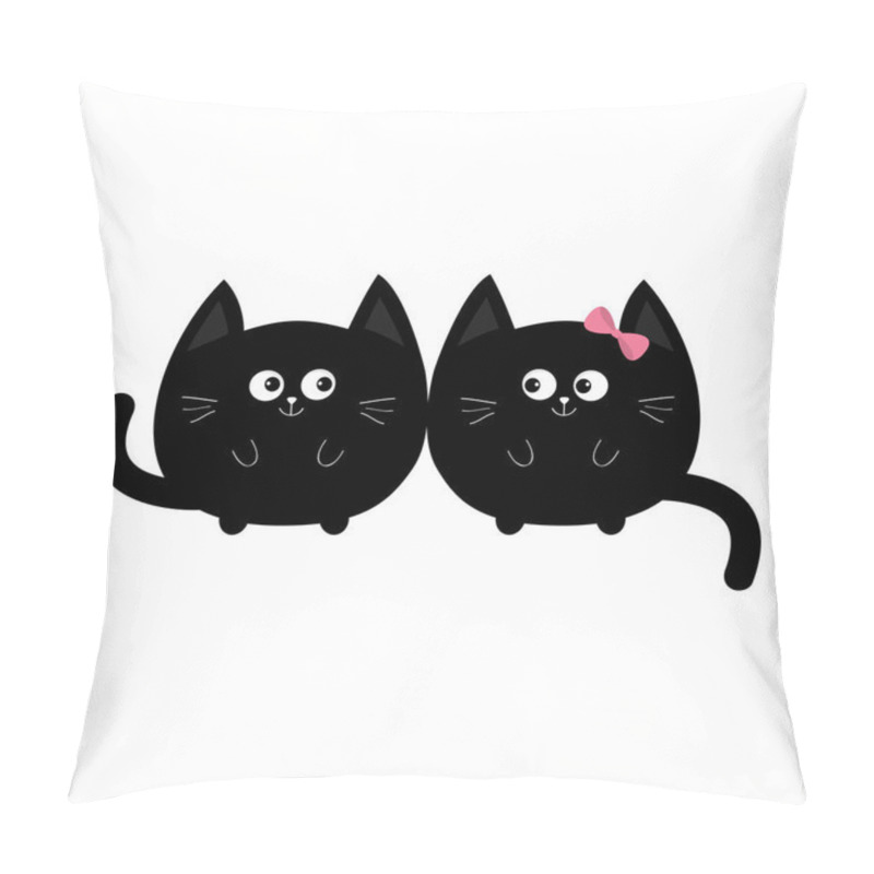 Personality  Black Cats Couple Pillow Covers