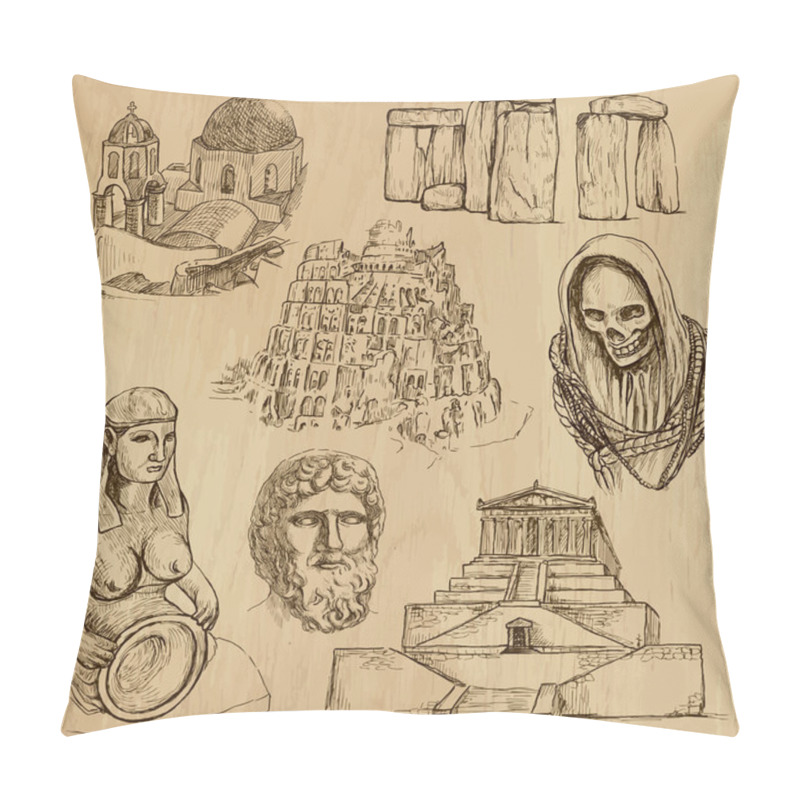 Personality  Religious No.5 - Vector Pack, Hand Drawings Pillow Covers