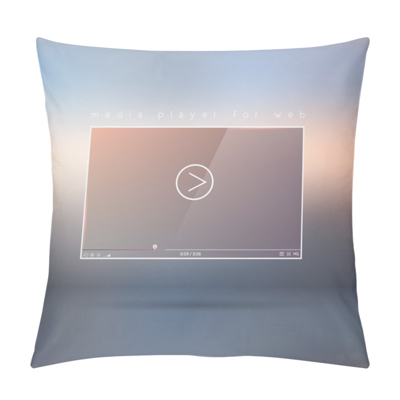 Personality  Video Player, Media Interface For Web. Pillow Covers