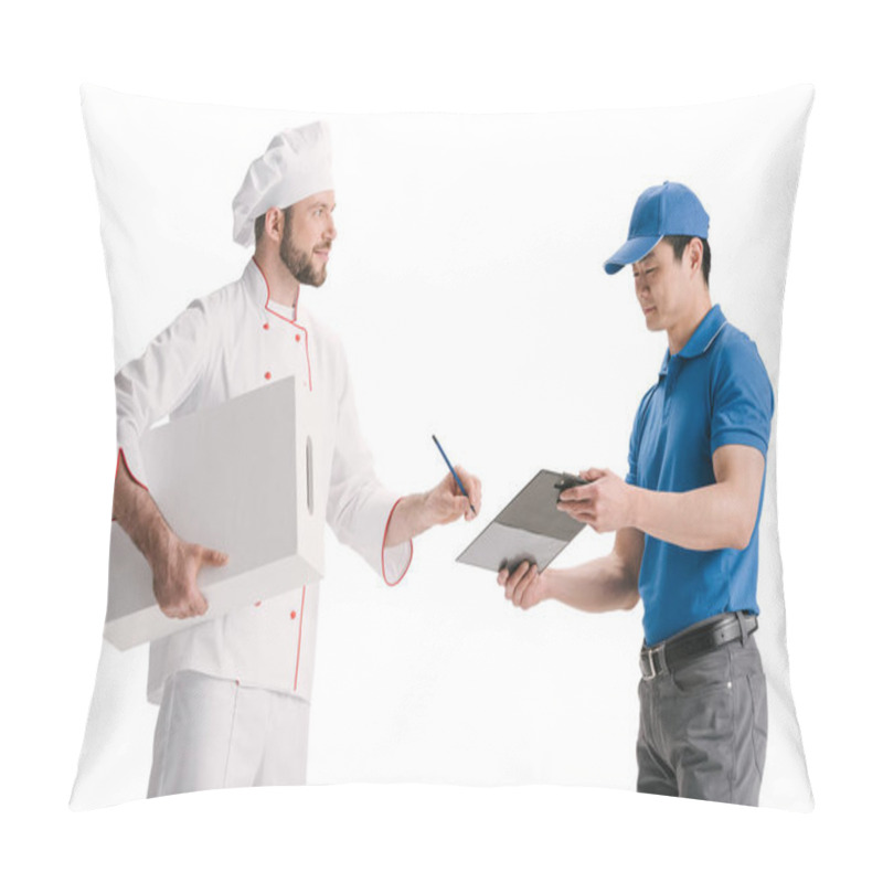 Personality  Asian Courier And Making Delivery For Chef Pillow Covers