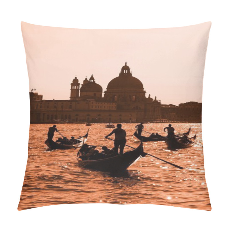 Personality  Gondoliers On The Grand Canal In Venice, Italy Pillow Covers