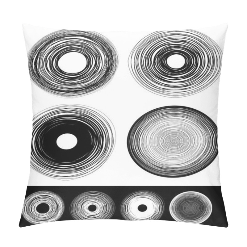 Personality  Concentric Circles  Abstract Set Pillow Covers