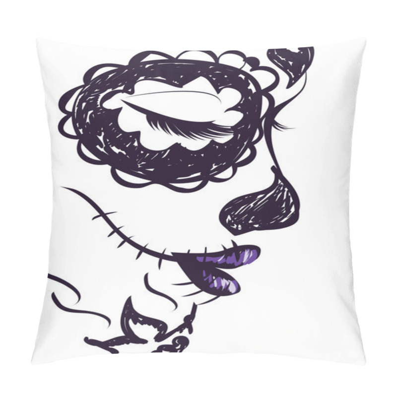 Personality  Day Of Dead Girl Face Pillow Covers