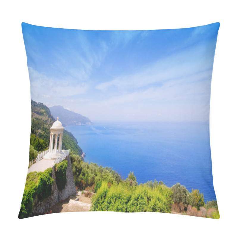 Personality  Es Galliner Gazebo In Son Marroig Over Majorca Sea Pillow Covers