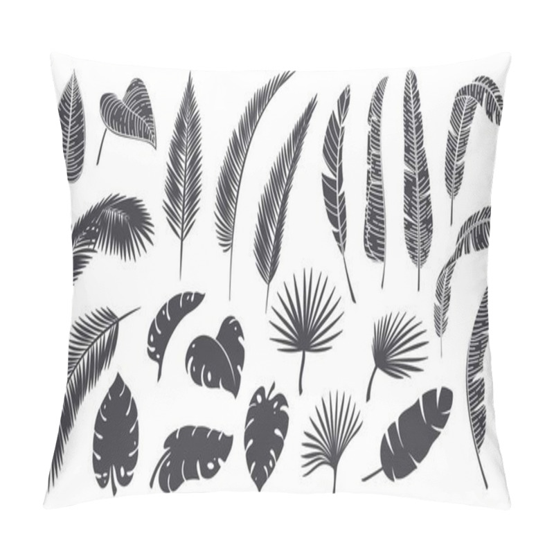 Personality  Silhouettes Tropical Leaves Pillow Covers