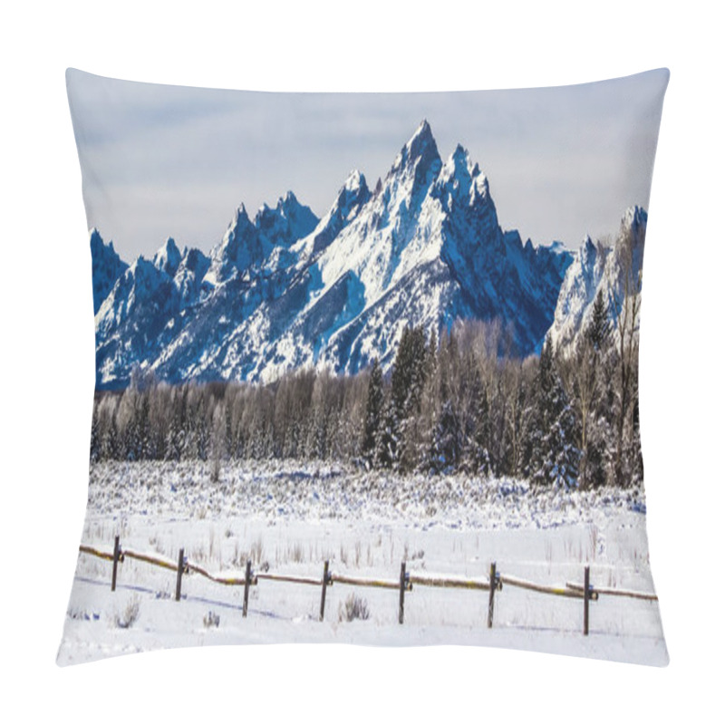 Personality  Winter Day In Grand Teton National Park, Wyoming  Pillow Covers