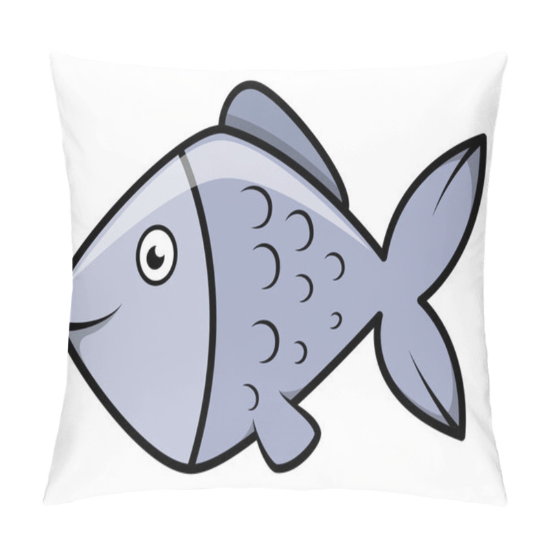 Personality  Fish - Cartoon Vector Illustration Pillow Covers