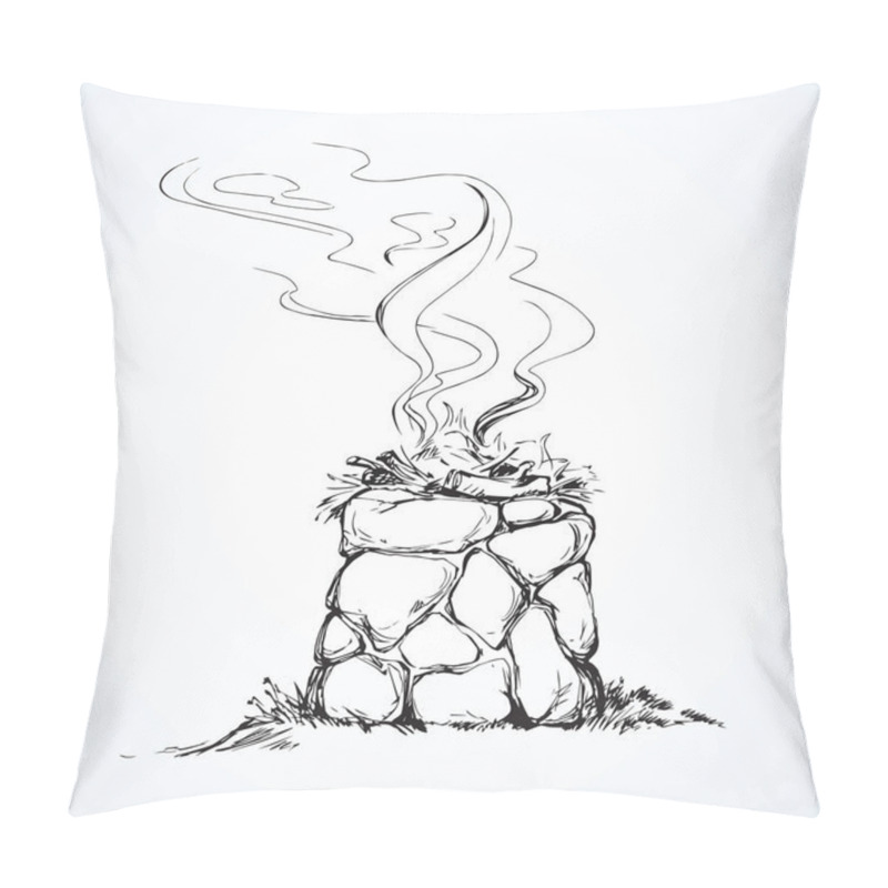 Personality  Altar. Vector Drawing Pillow Covers