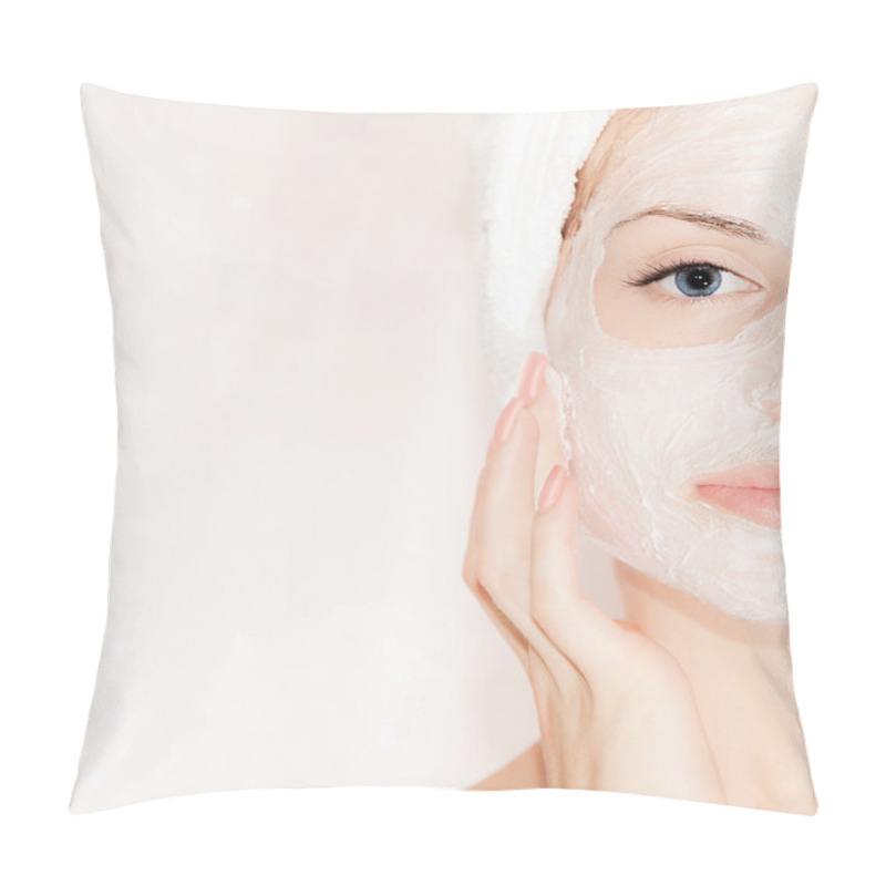 Personality  Facial Mask On Beautiful Face Pillow Covers