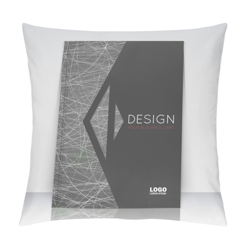 Personality  Abstract Composition. Black Font Texture. Arrow Section Trademark. White Curve Line Construction. Dark Brochure Title Sheet. Creative Figure Logo Icon. Commercial Offer Banner Form. Modern Flyer Fiber Pillow Covers