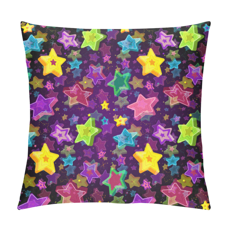 Personality  Bright Seamless Pattern Christmas Star Pillow Covers