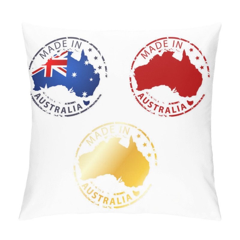 Personality  Made In Australia Stamp - Ground Authentic Stamp With Country Map Pillow Covers