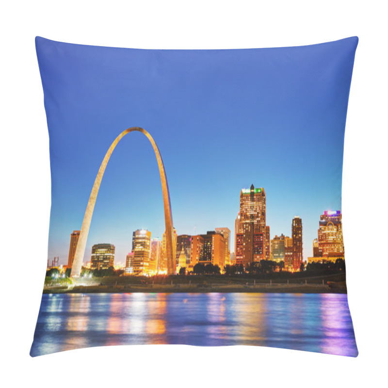 Personality  Downtown St Louis, At Sunset Pillow Covers