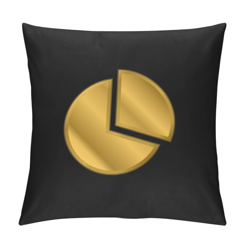 Personality  Black Circular Graphic Gold Plated Metalic Icon Or Logo Vector Pillow Covers