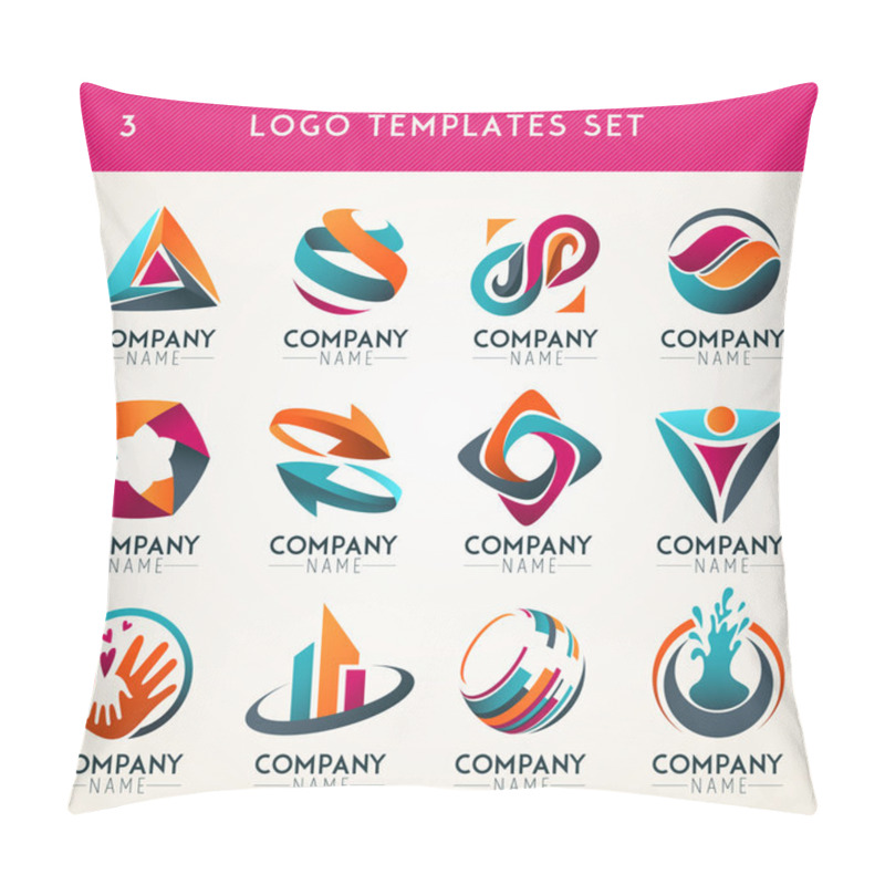 Personality  Abstract Logos, Web Icons, Symbols Pillow Covers