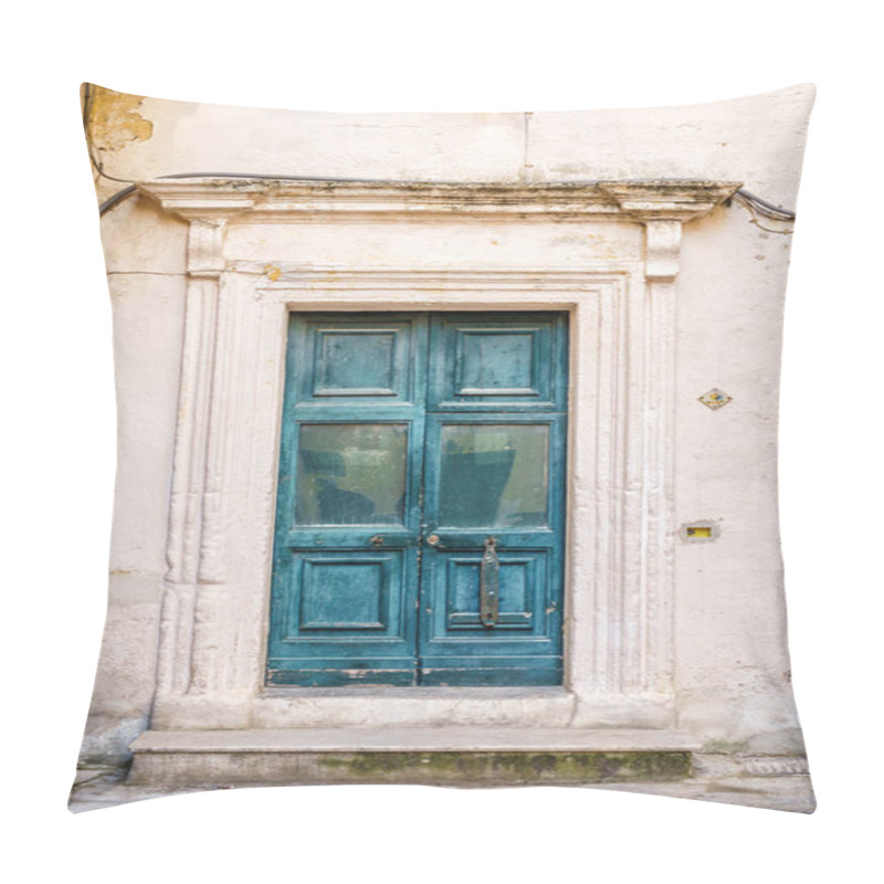 Personality  Turquoise Italian Door To Old House Pillow Covers