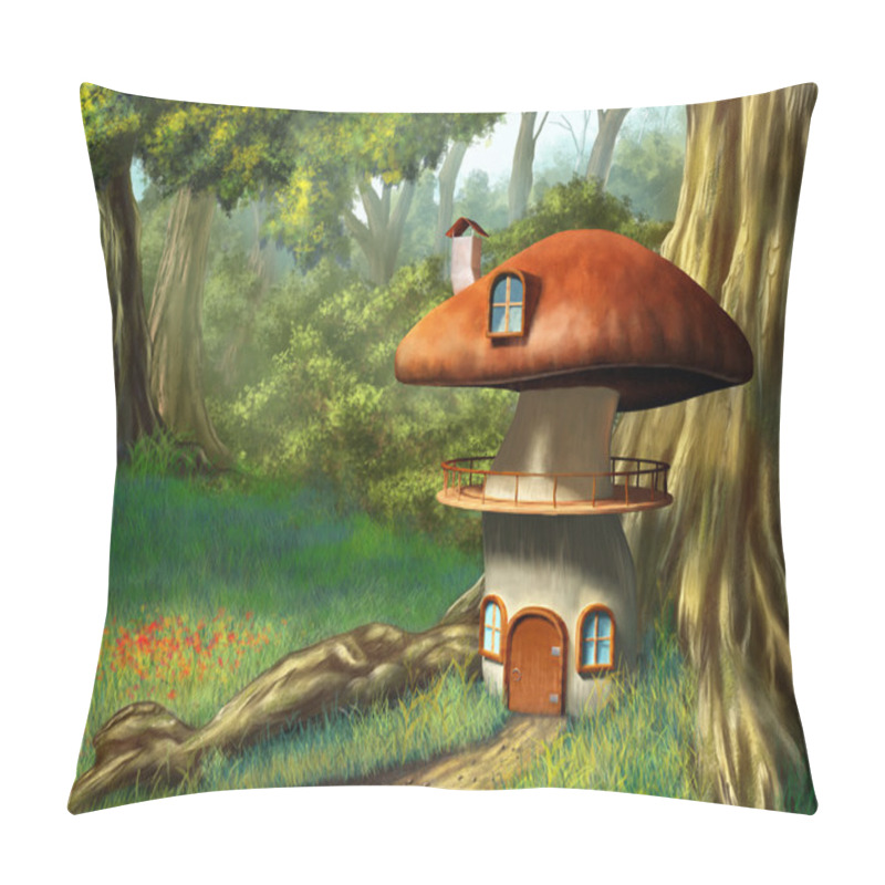 Personality  Mushroom House Pillow Covers