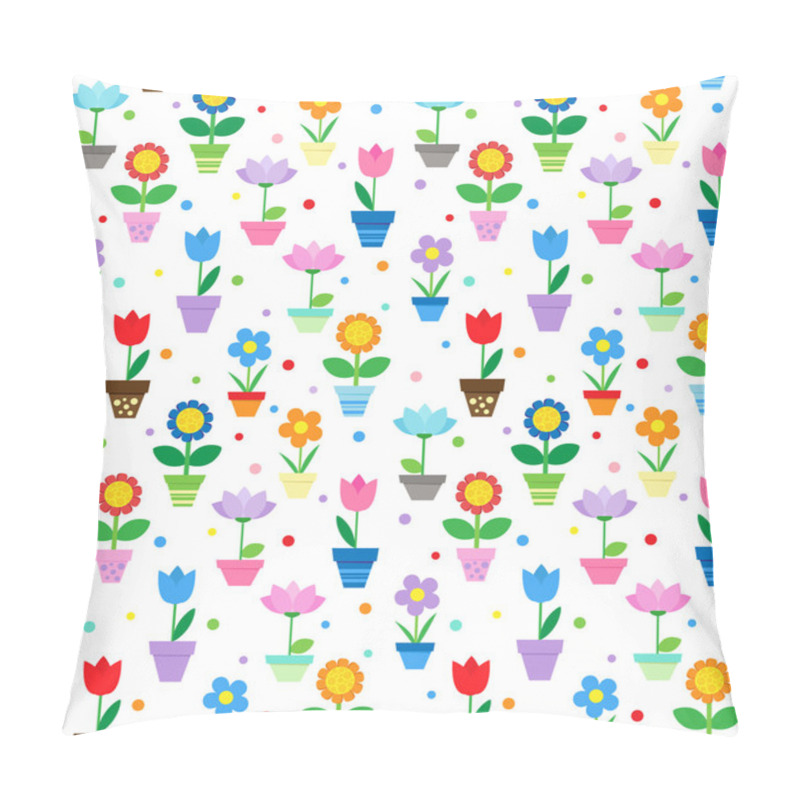 Personality  Flowers In Pots Pattern Pillow Covers