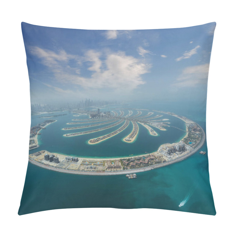 Personality  Dubai Palm Artificial Island From Hydroplane Pillow Covers