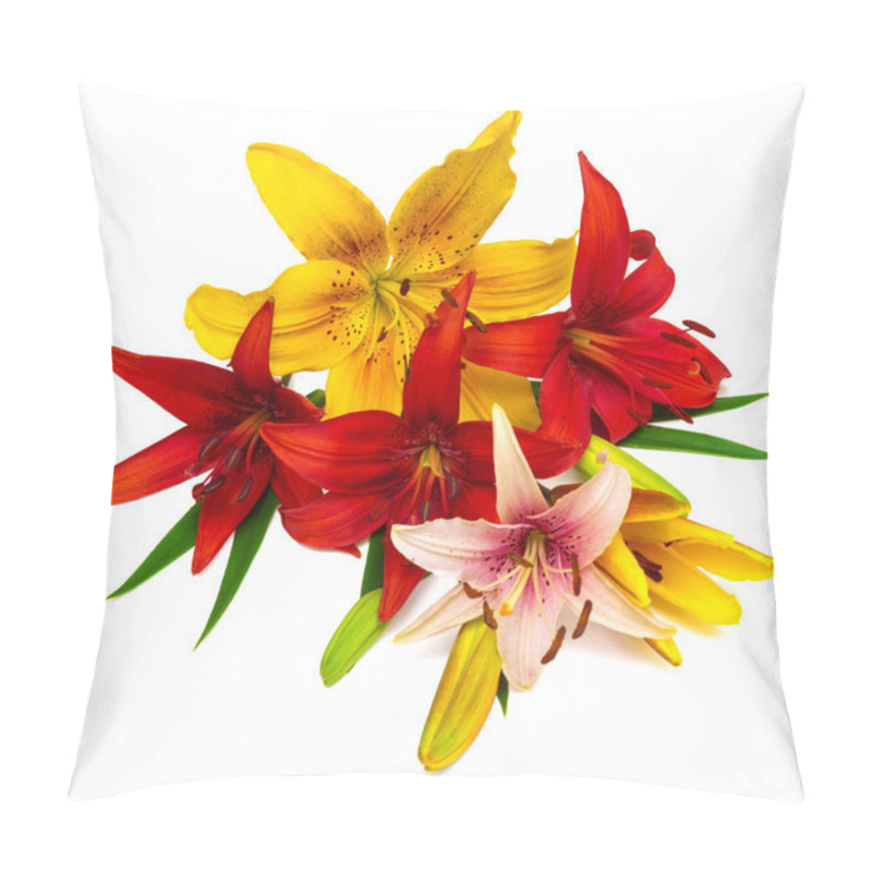 Personality  Bouquet Of Beautiful Flowers Lilies Pillow Covers