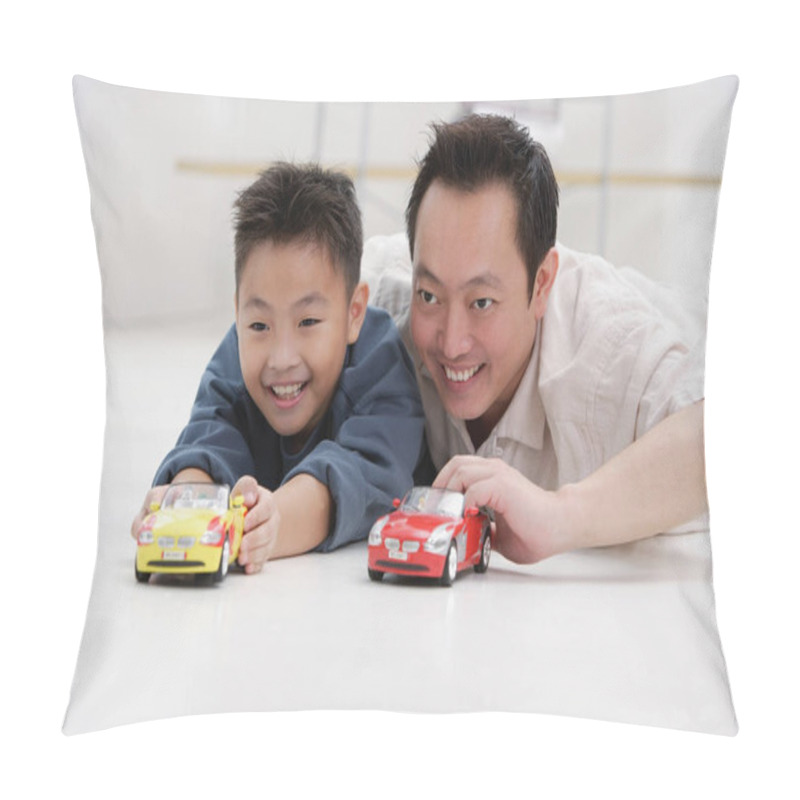 Personality  Father And Son At Home Pillow Covers