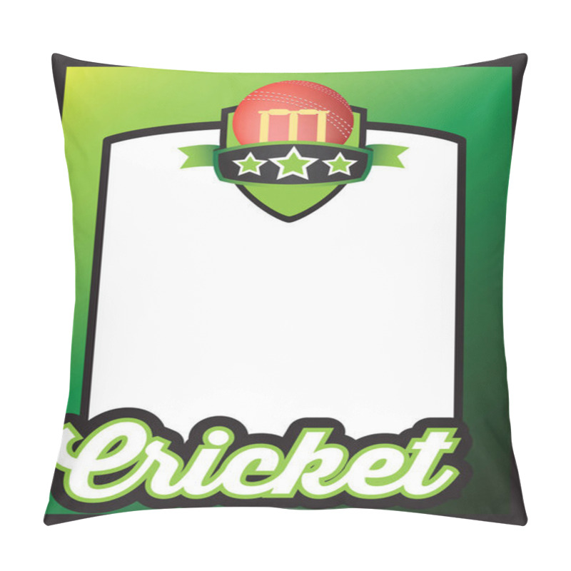 Personality  Sports Template Poster Or Leaflet Background For Cricket Pillow Covers